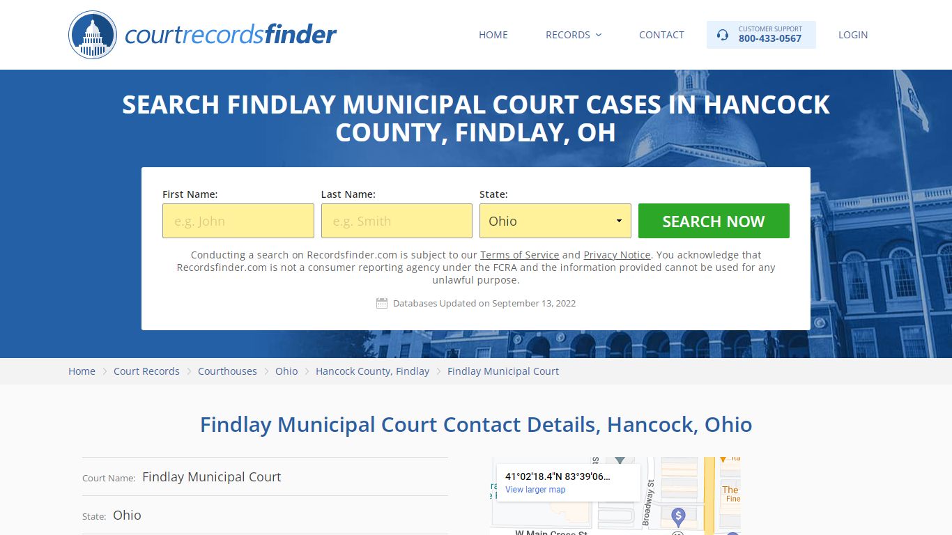 Findlay Municipal Court Case Search - Hancock County, OH - RecordsFinder